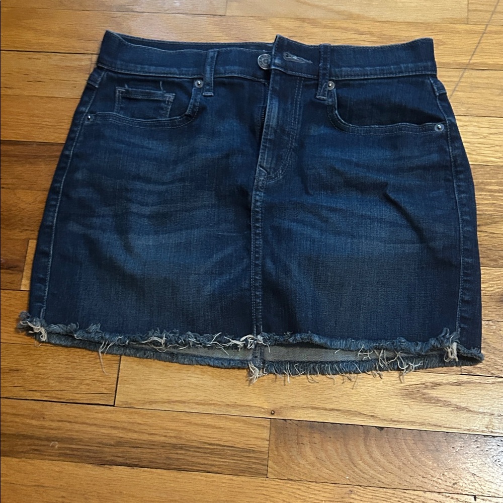 Express Dark Blue Denim Pencil Skirt